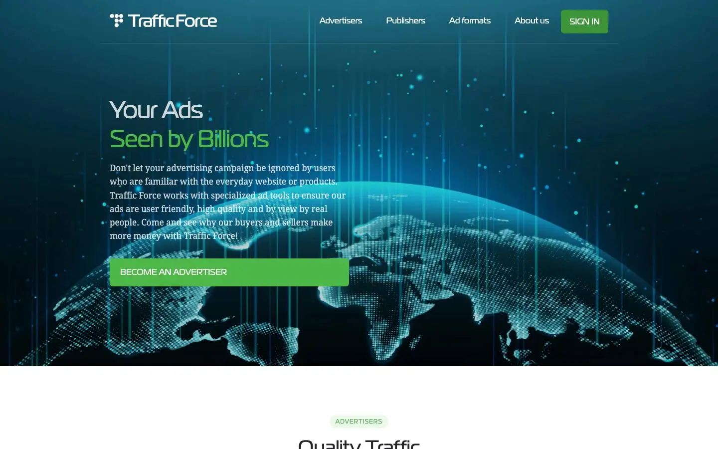 Screenshot of Online Marketing & Advertising (trafficforce.com)
