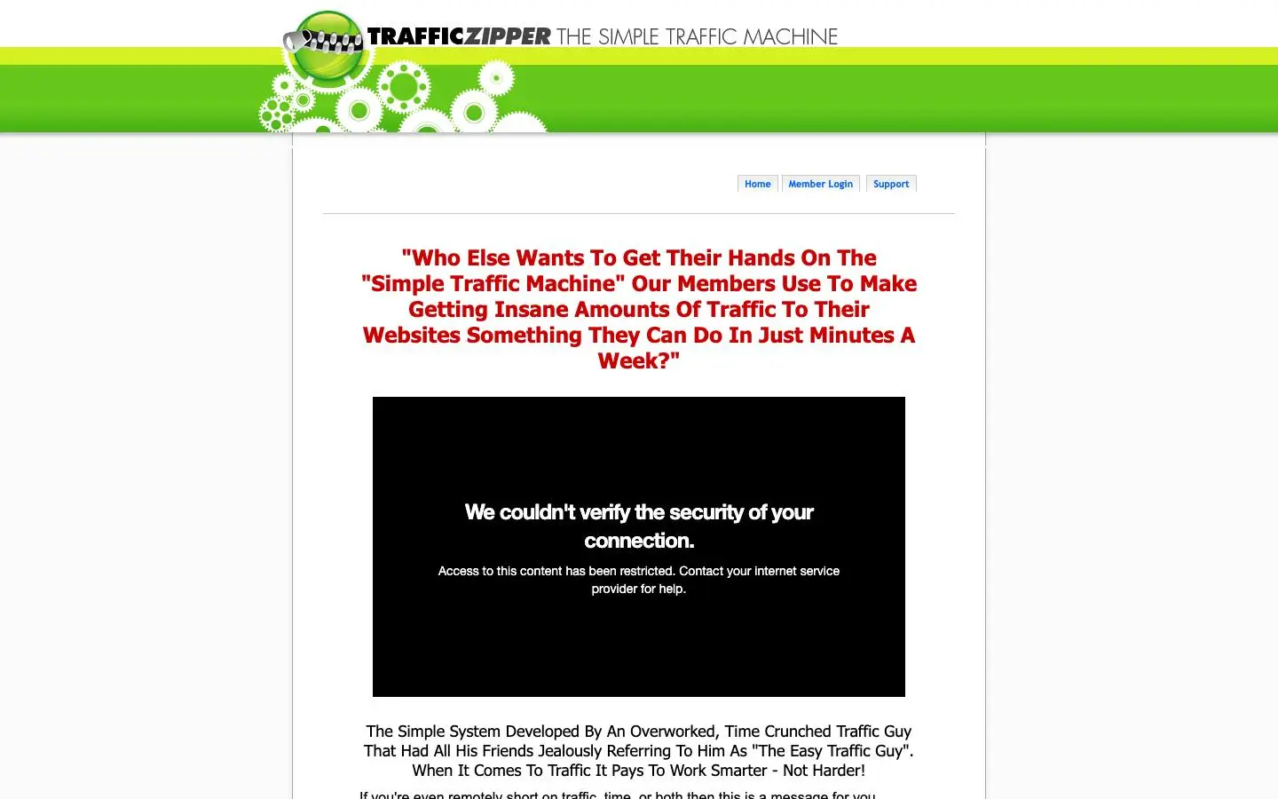 Screenshot of Trafficzipper (trafficzipper.com)