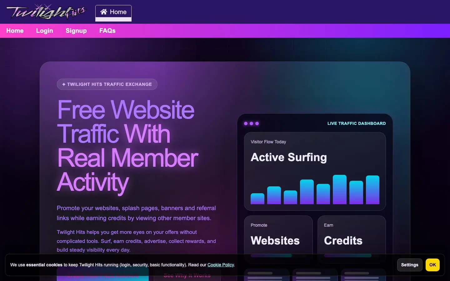 Screenshot of Twilight Hits (twilighthits.com)