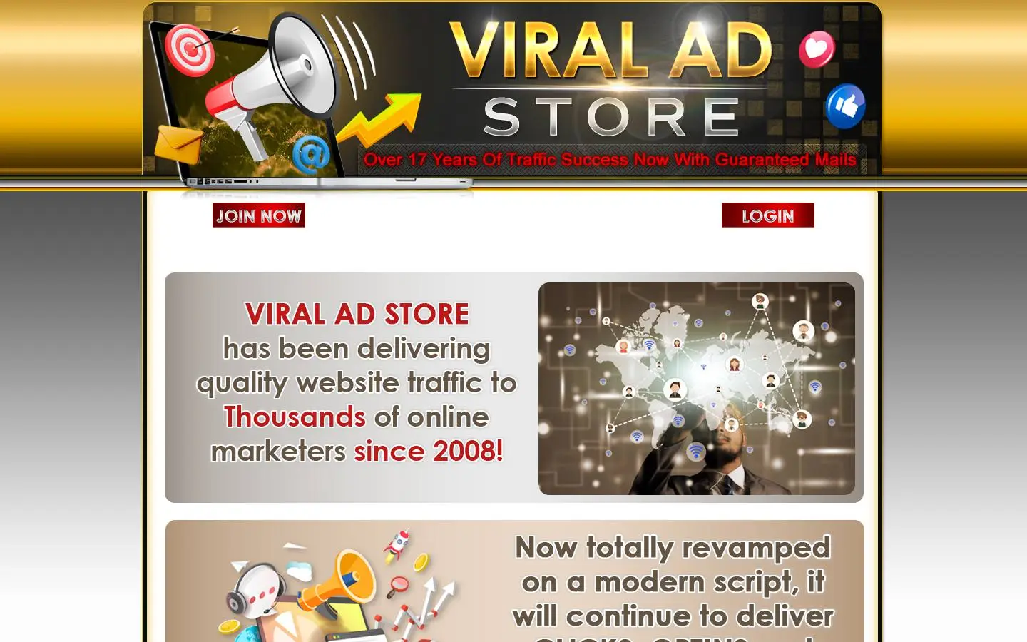 Screenshot of VIRAL AD STORE (viraladstore.com)