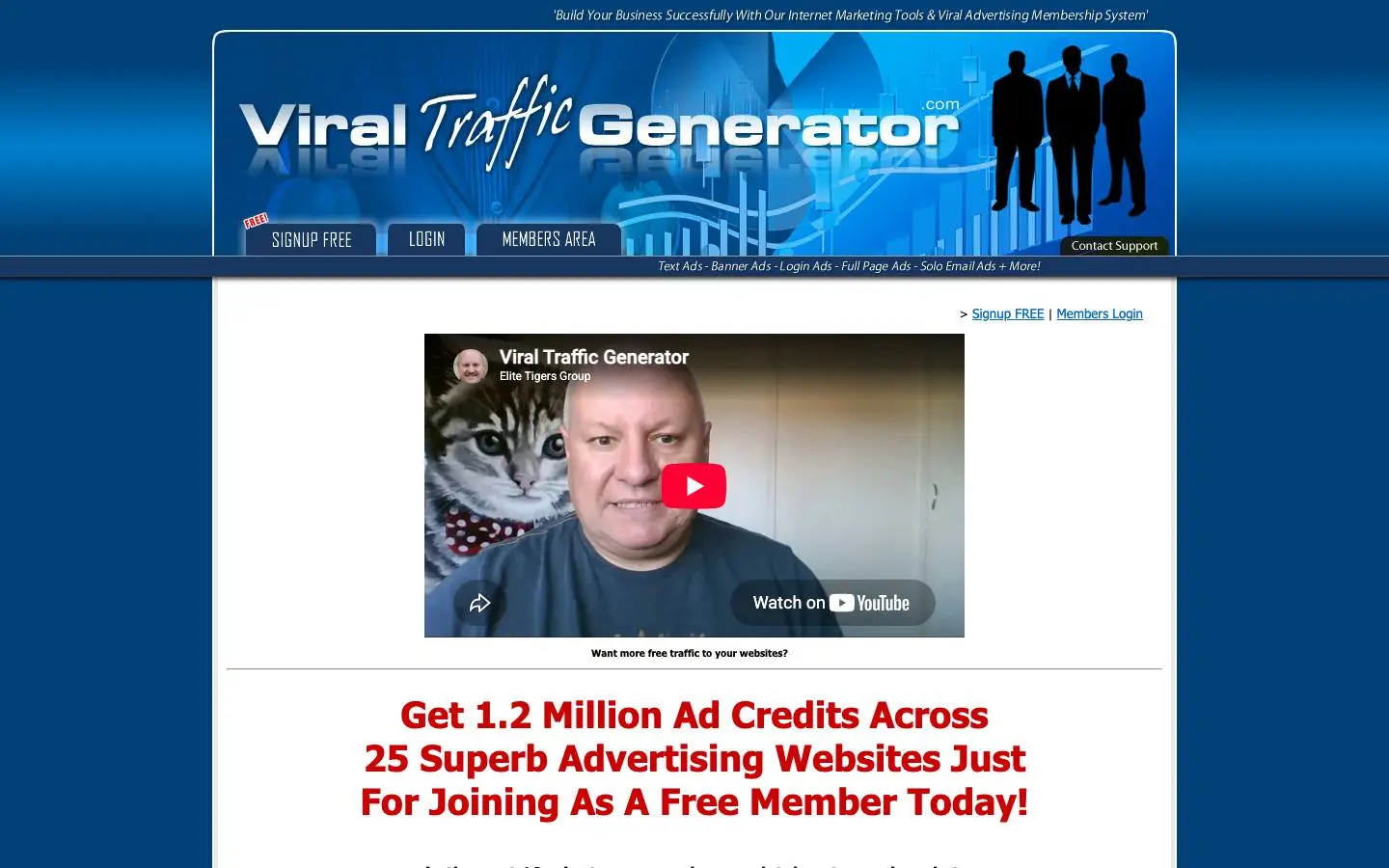 Screenshot of ViralTrafficGenerator (viraltrafficgenerator.com)