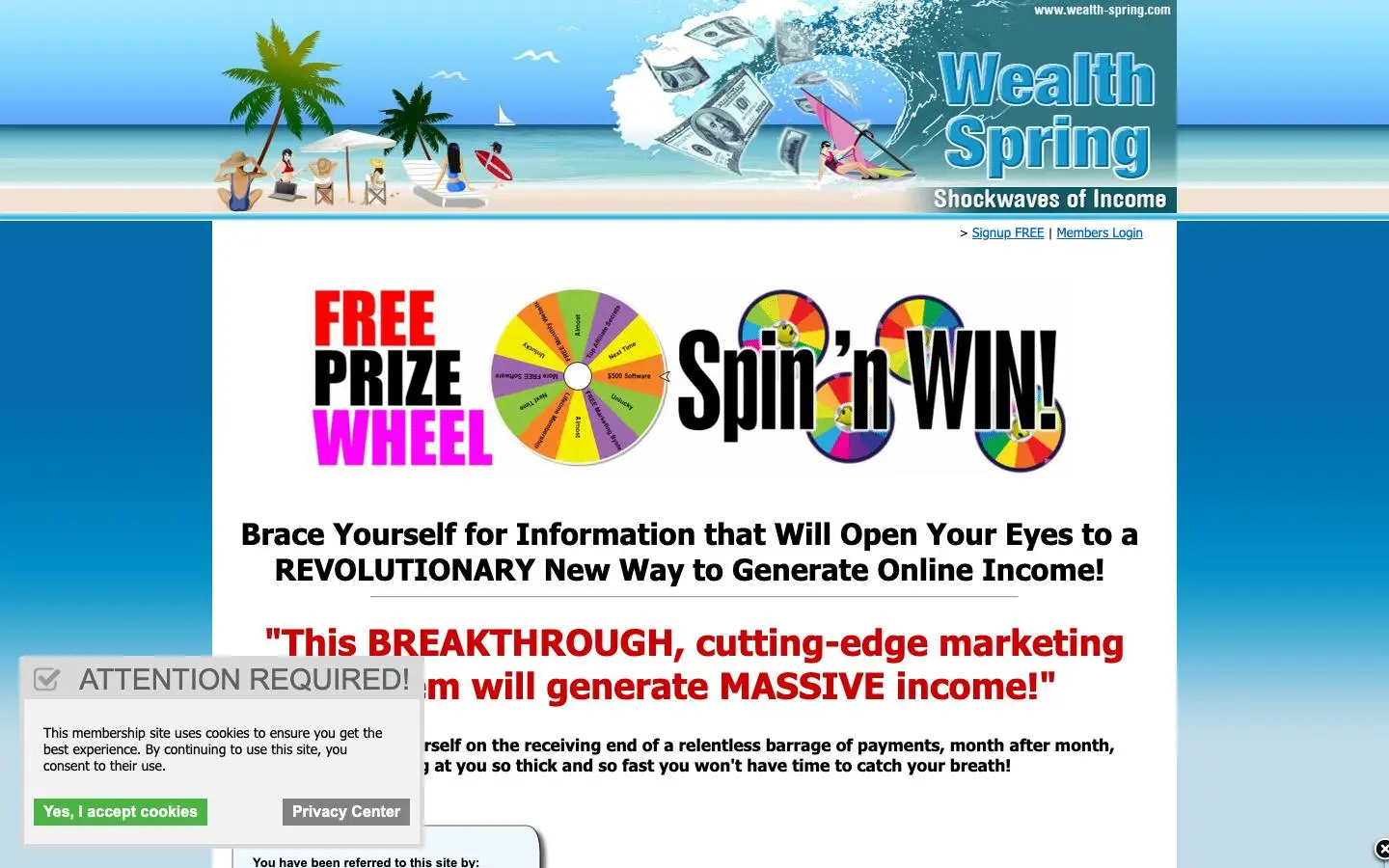 Screenshot of Wealth Spring (wealth-spring.com)