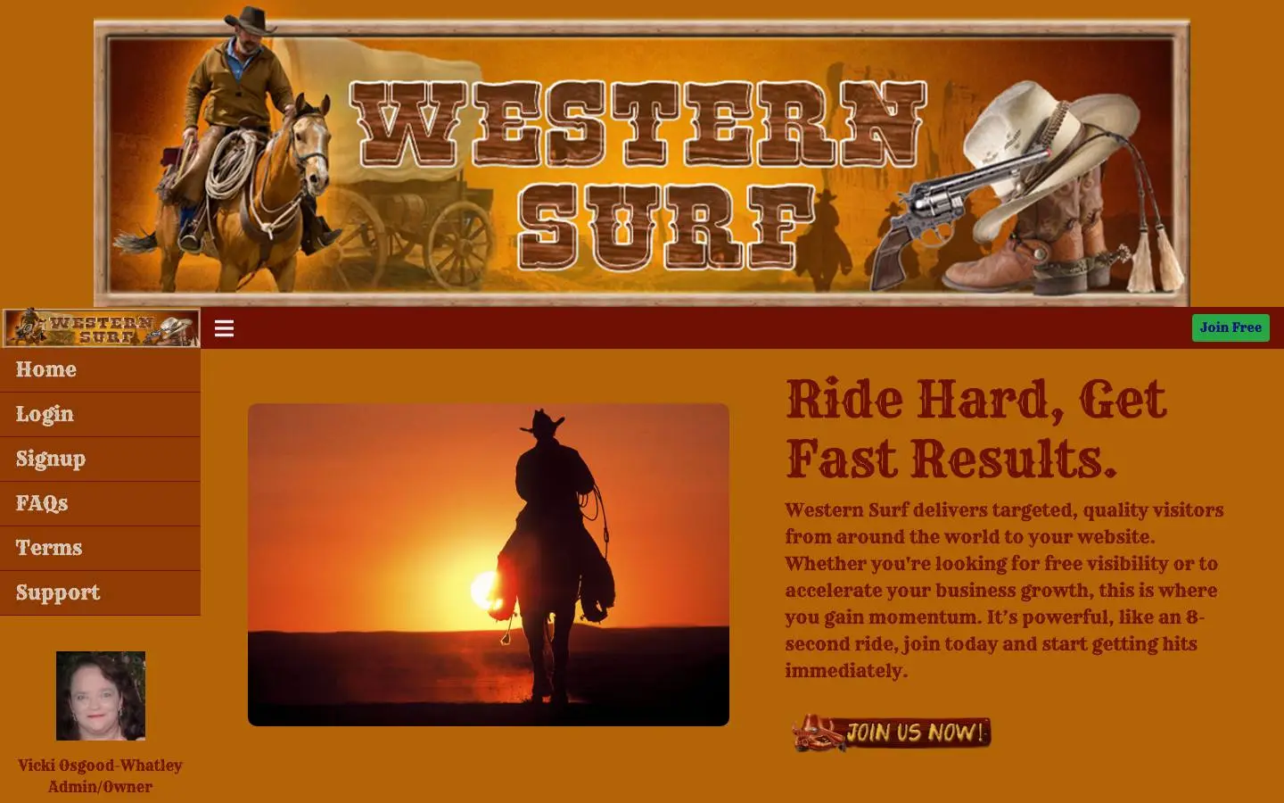 Screenshot of Western Surf (westernsurf.com)