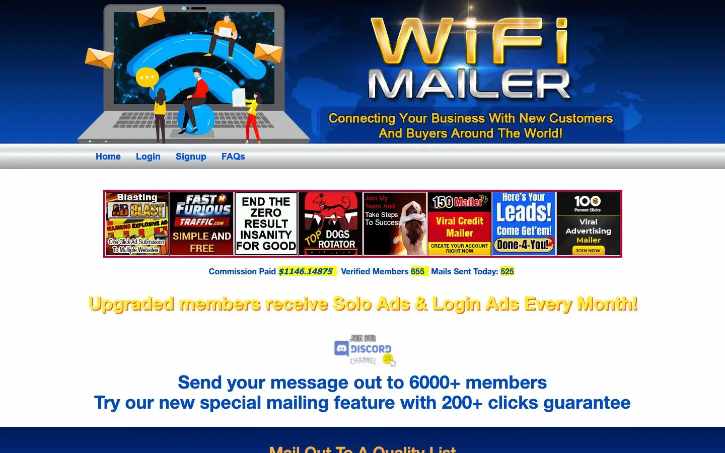 Screenshot of Wifi Mailer (wifimailer.com)