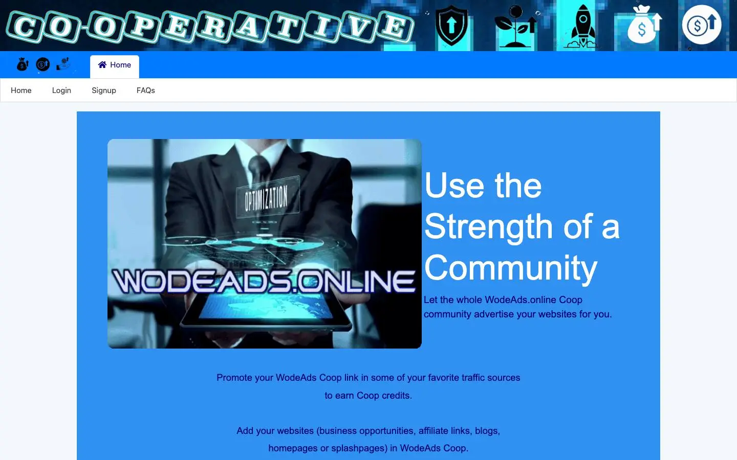 Screenshot of Wode Ads Online (wodeads.online)