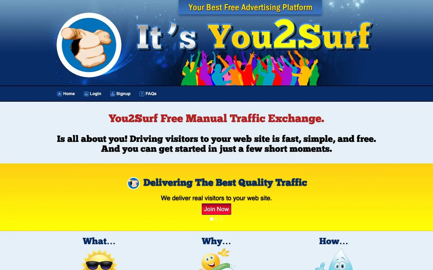 Screenshot of You2Surf Free Manual Website Traffic Exchange (you2surf.com)